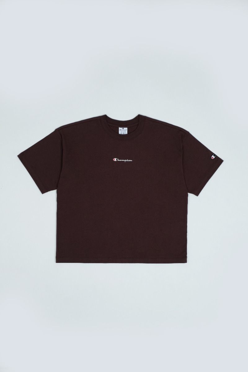CHAMPION CREWNECK T-SHIRT เสื้อยืดทีเชิ๊ต ผู้หญิง 116624-MS548 Brown - 1 Supersports Thailand
