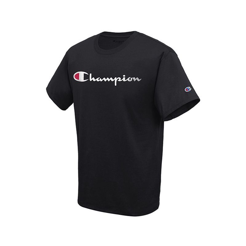 CHAMPION CLASSIC GRAPHIC T-SHIRT เสื้อยืดทีเชิ๊ต ผู้ชาย GT23HHS22 Y06794-003 Black - 1 Supersports Thailand