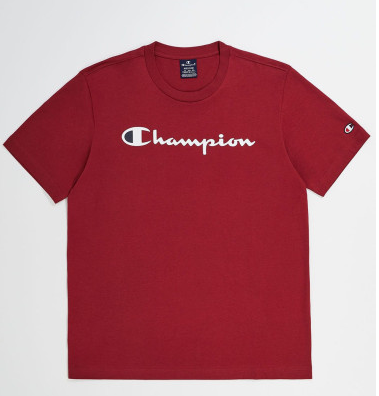CHAMPION CREWNECK T-SHIRT เสื้อยืดทีเชิ๊ต ผู้ชาย 219206-RS508 Red - 1 Supersports Thailand