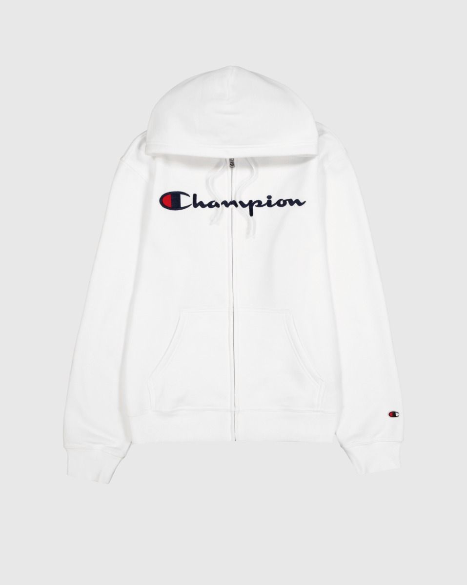 CHAMPION HOODED FULL ZIP SWEATSHIRT เสื้อแจ็คเก็ต ผู้ชาย 220255-WW001 White - 1