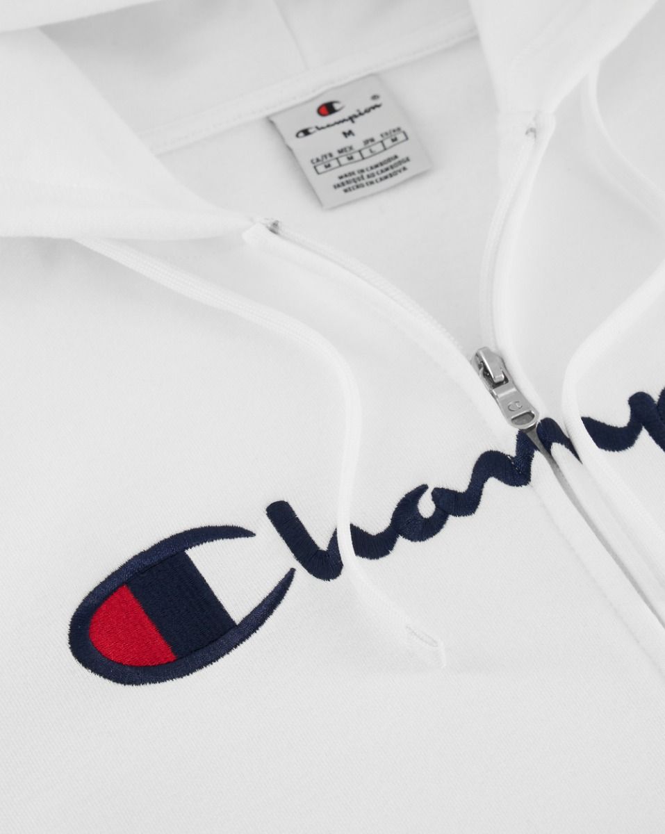 CHAMPION HOODED FULL ZIP SWEATSHIRT เสื้อแจ็คเก็ต ผู้ชาย 220255-WW001 White - 1