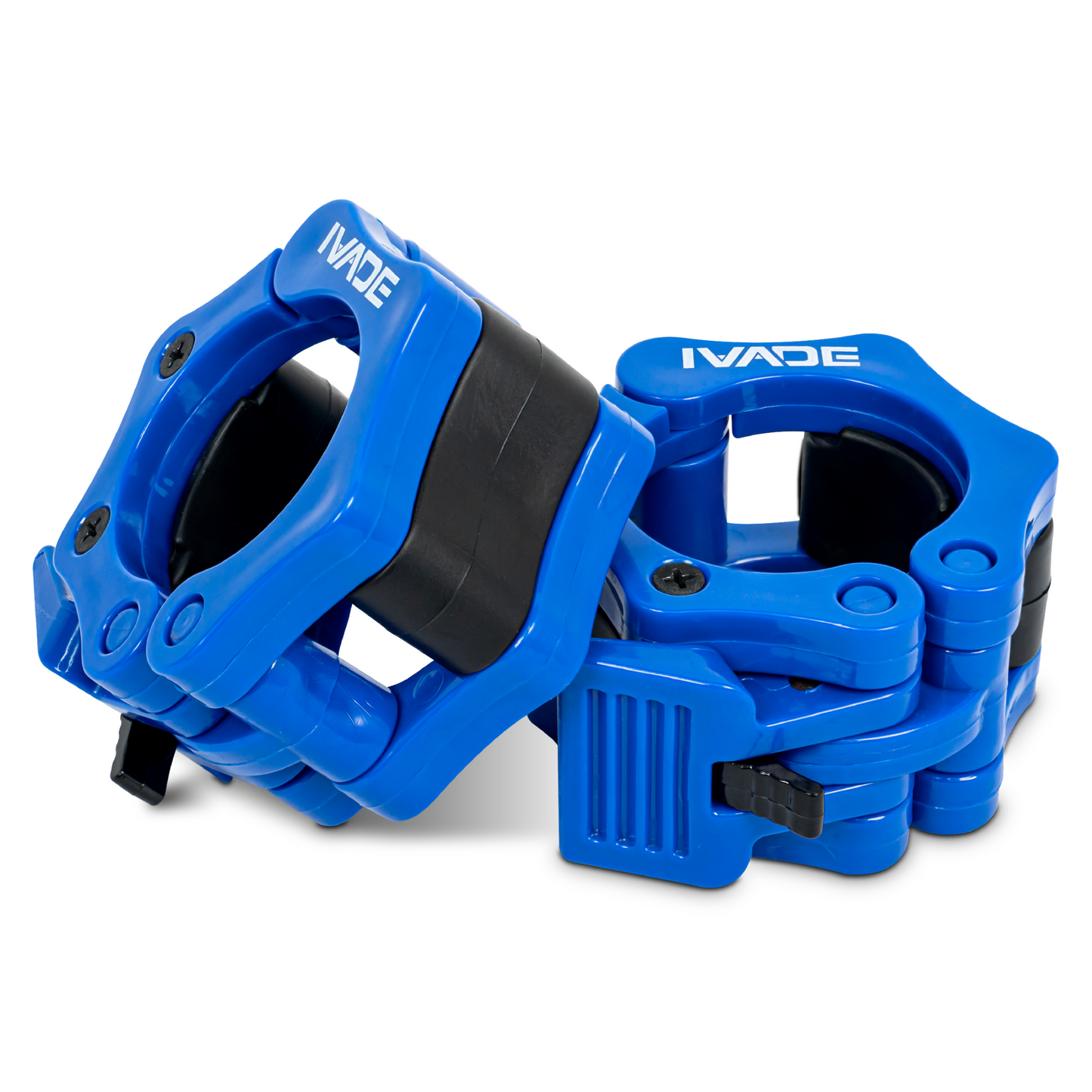 คลิปล็อคคานบาร์เบล 2 นิ้ว (Lock Jaw Olympic Collar) สีน้ำเงิน x 2 ชิ้น - 4