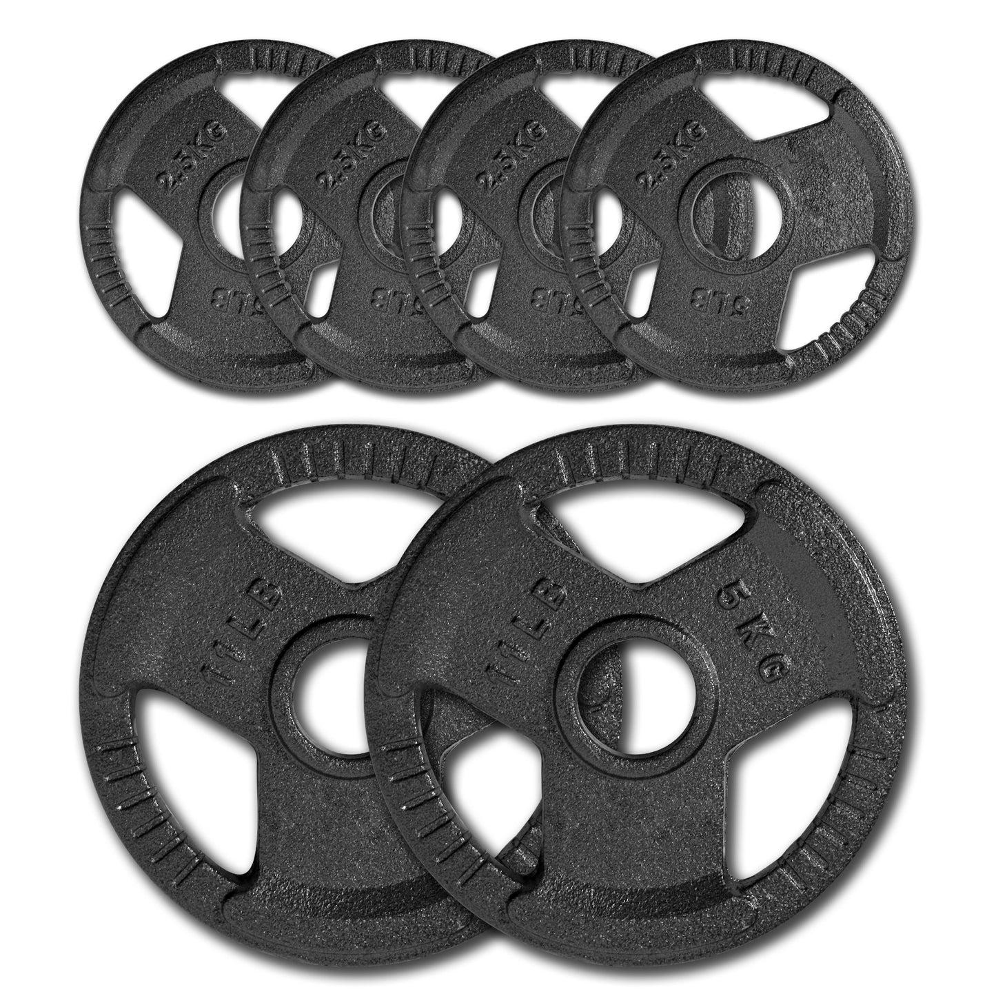 ชุดแผ่นน้ำหนัก 20 กิโล 2.5KG x 4 และ 5KG x 2 (ขนาดรู 2 นิ้ว) รุ่น OWP - 1