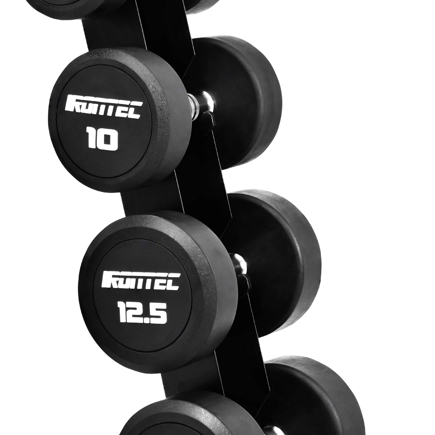ดัมเบล กลม หุ้มยาง IRONTEC 6 คู่ (2.5-15KG) พร้อมขาตั้ง - 4