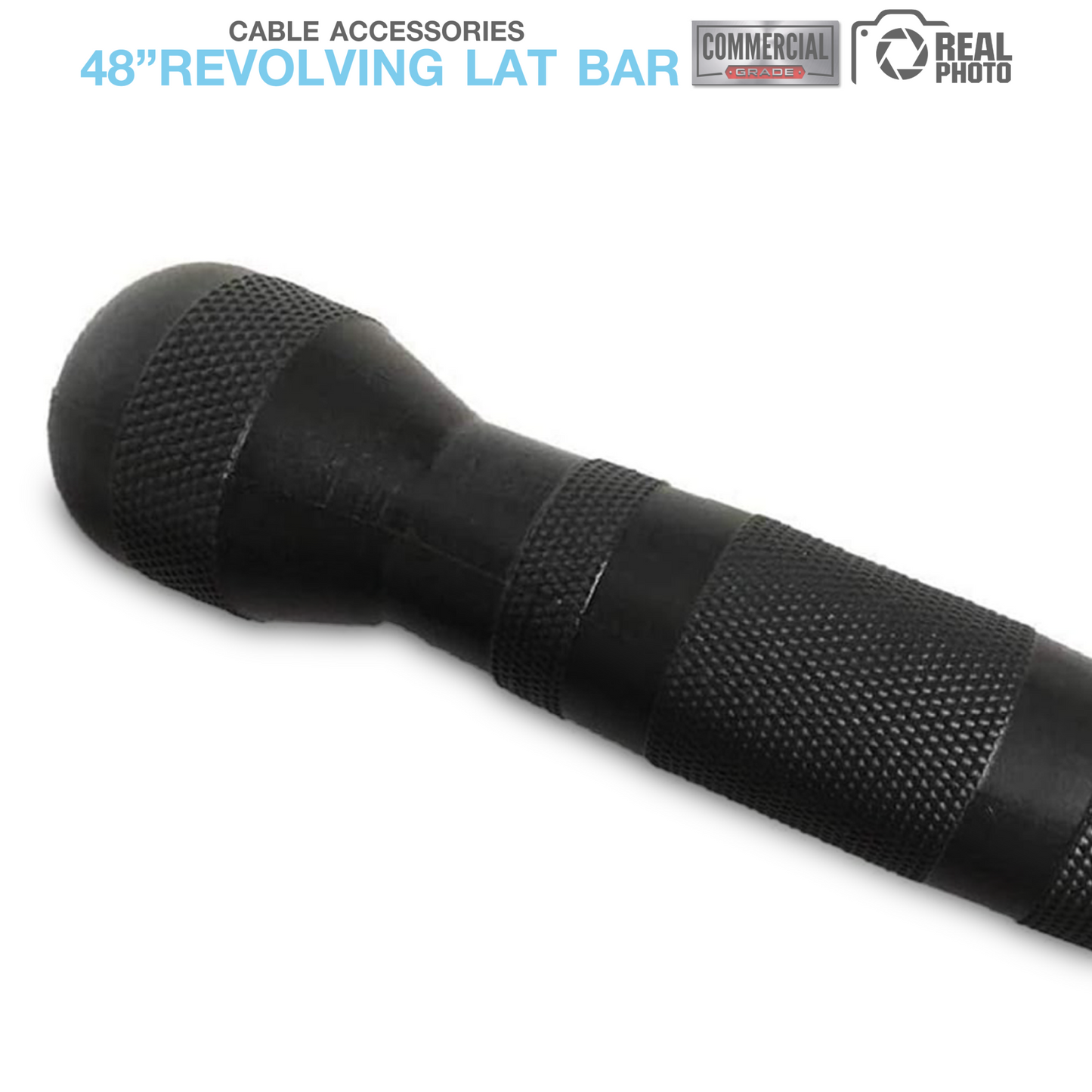 บาร์ดึงหลัง Revolving Lat Bar ขนาดความยาว 48 นิ้ว (สีดำ) - 6