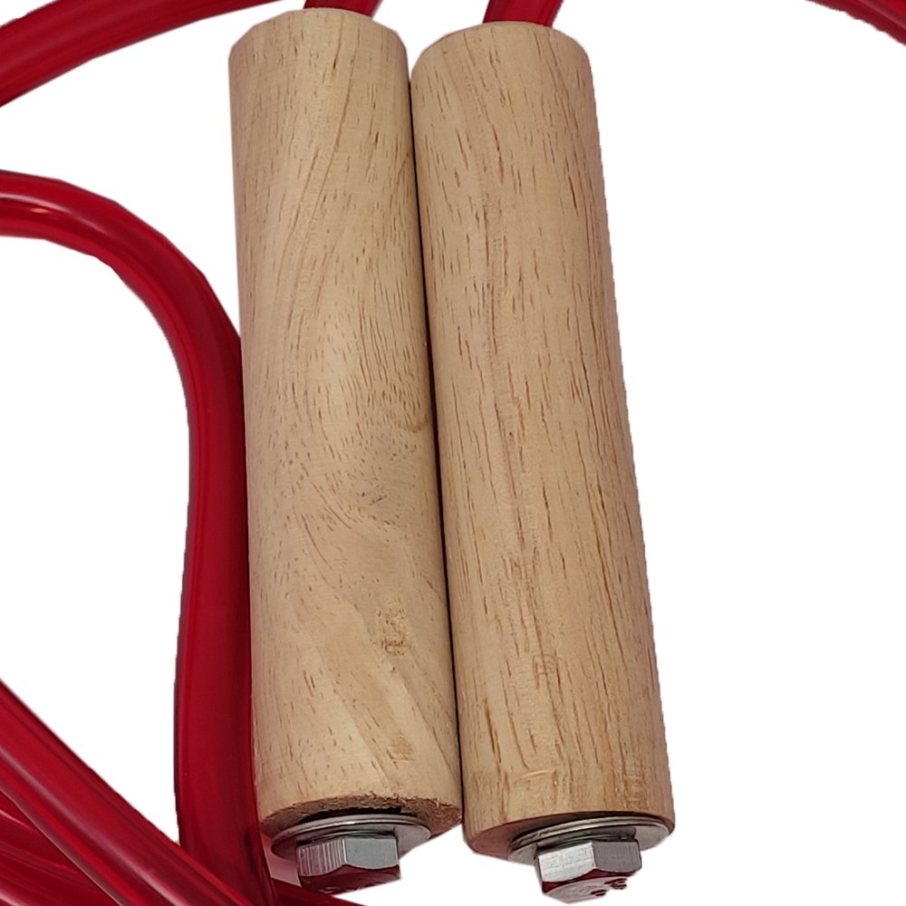 EXERCISE เชือกกระโดดนักมวย PVC สีแดง - 4