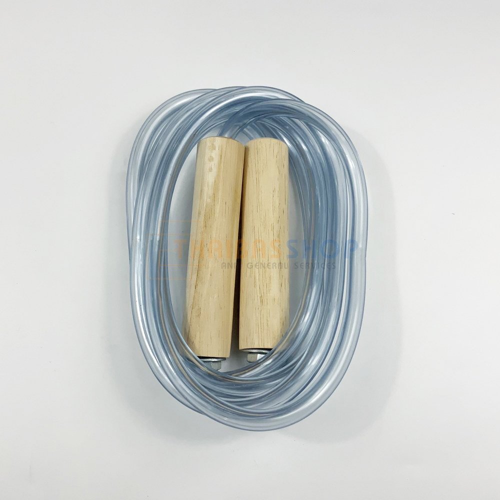 เชือกกระโดดนักมวย PVC เหมาะสำหรับผู้ที่ต้องการฝึกความแข็งแรงของกล้ามเนื้อ สีใส - 1