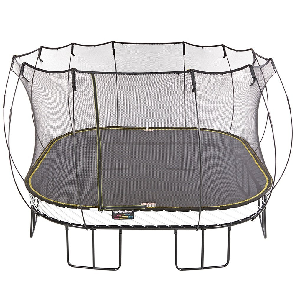 Springfree แทรมโพลีนที่กระโดด รุ่น S155 ขนาด ขนาด 4x4 เมตร ทรงสี่เหลี่ยม สีเทา - 2