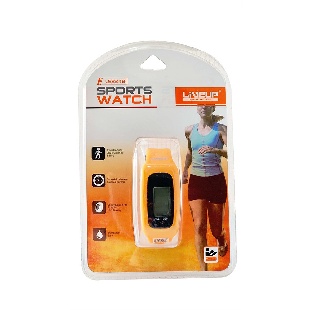 Sport Watch นาฬิกาสำหรับออกกำลังกาย จับสถิติ นับสเต็ป กันน้ำและเหงื่อได้ สีส้ม - 4