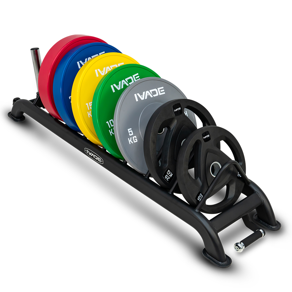 รางวางแผ่น Bumper Plate(สีดำ)