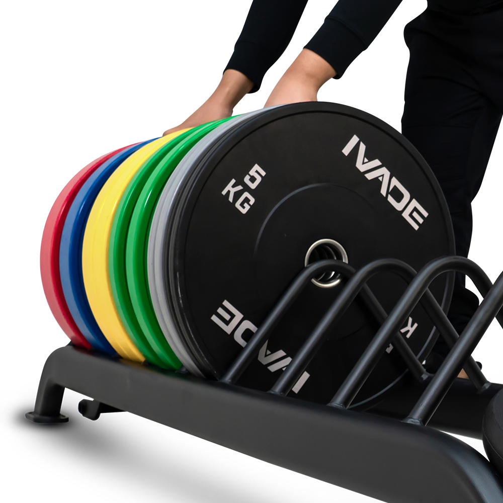 รางวางแผ่น Bumper Plate(สีดำ)