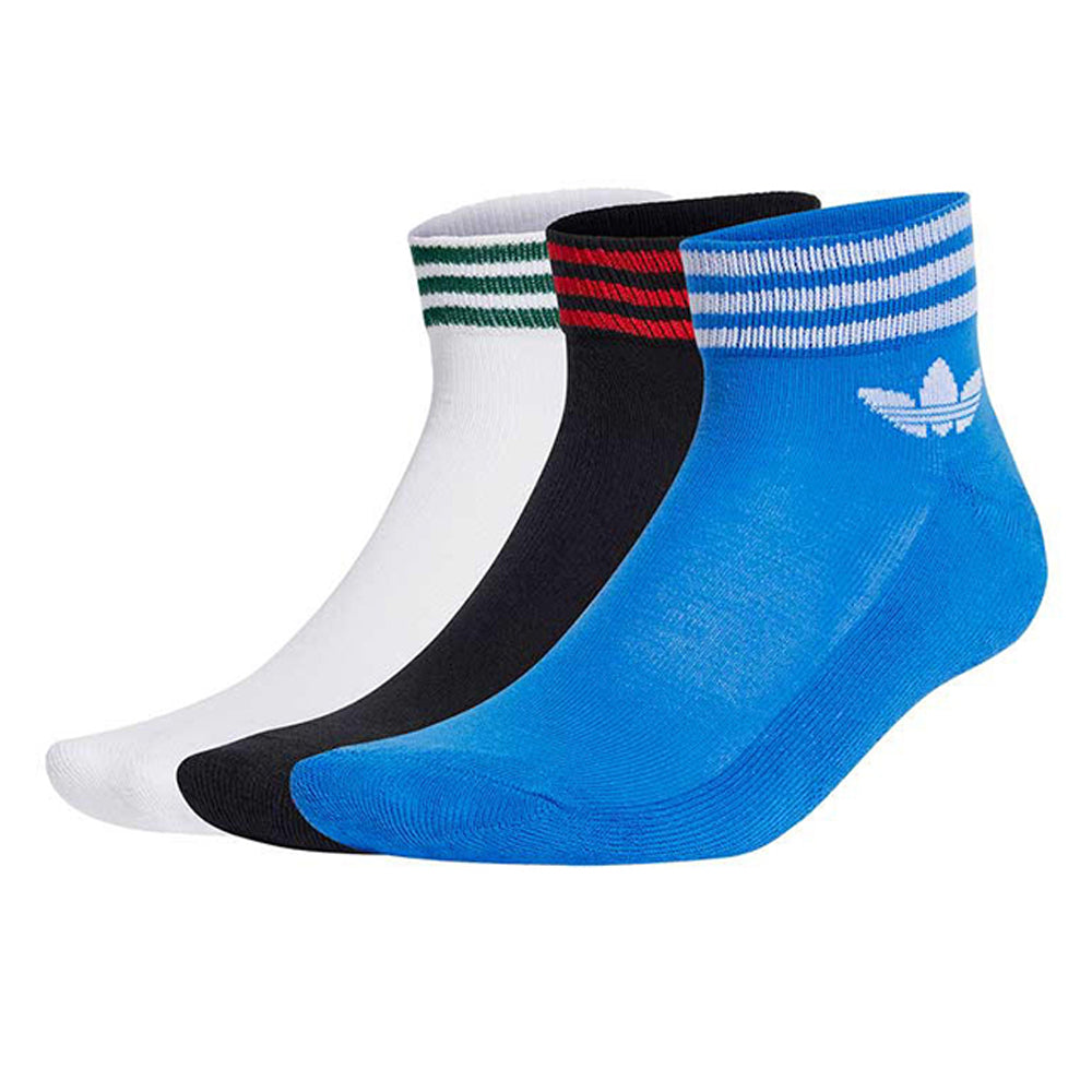 ADIDAS ORIGINALS Island Club Trefoil Ankle ถุงเท้าผู้ใหญ่ (แพ็ค 3 คู่)
