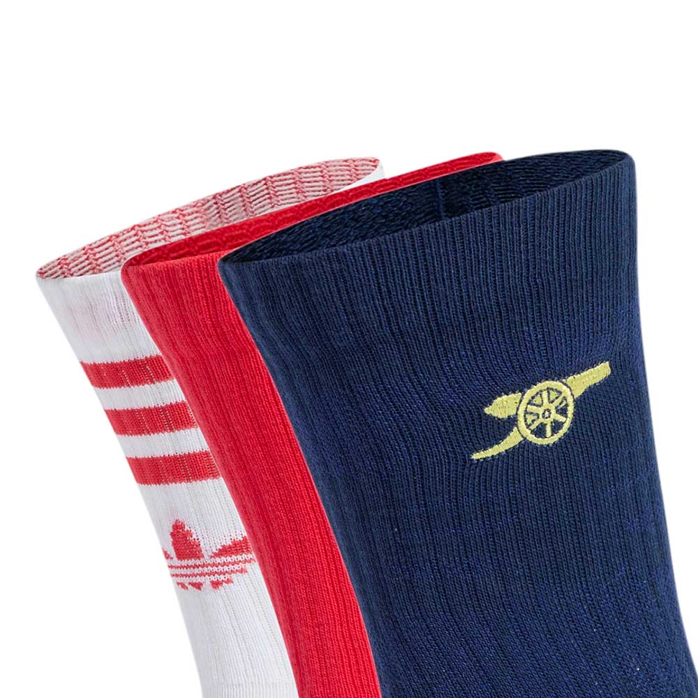 ADIDAS Arsenal FC ถุงเท้าฟุตบอลผู้ชาย (แพ็ค 3 คู่) Supersports Thailand