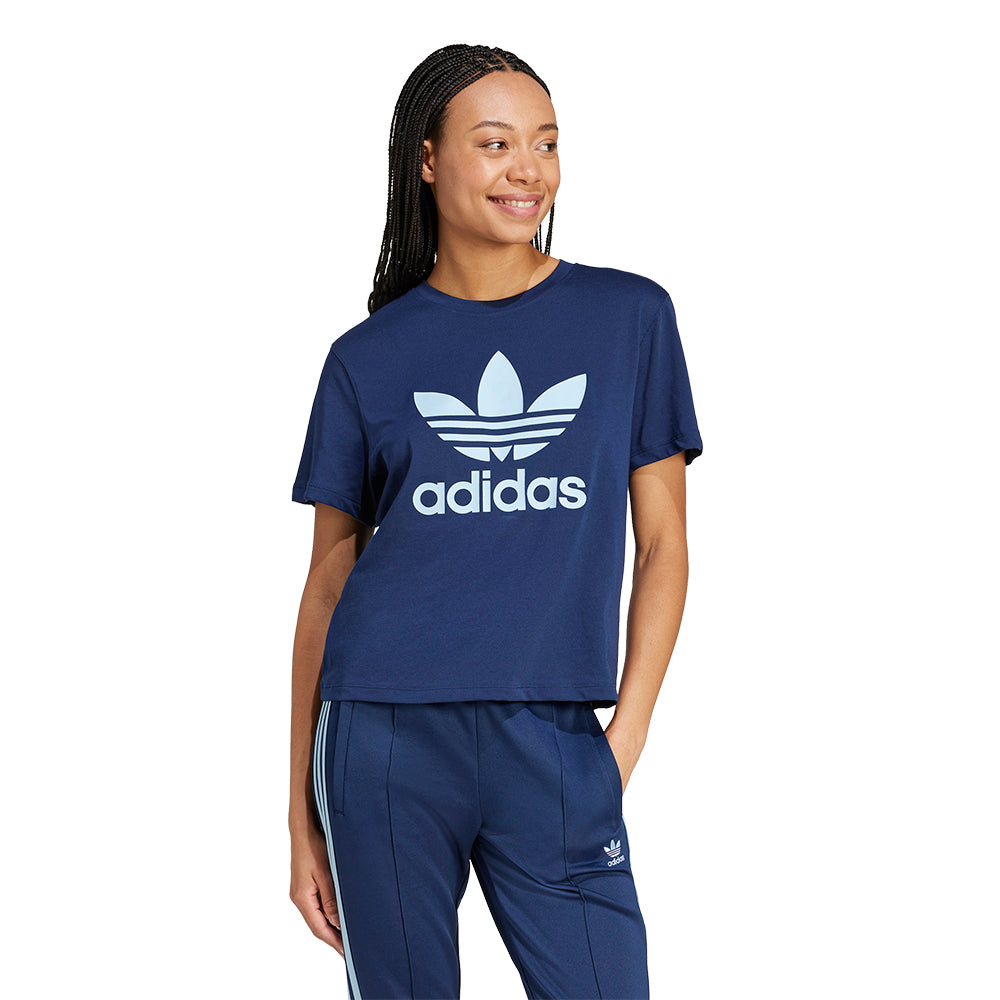 アディダス Adidas Originals 【 Adicolor Lifestyle Trefoil Boxy T-Shirt Women's 】 レディース adidas Adicolor Trefoil Boxy Tee - Black | Free Shipping
