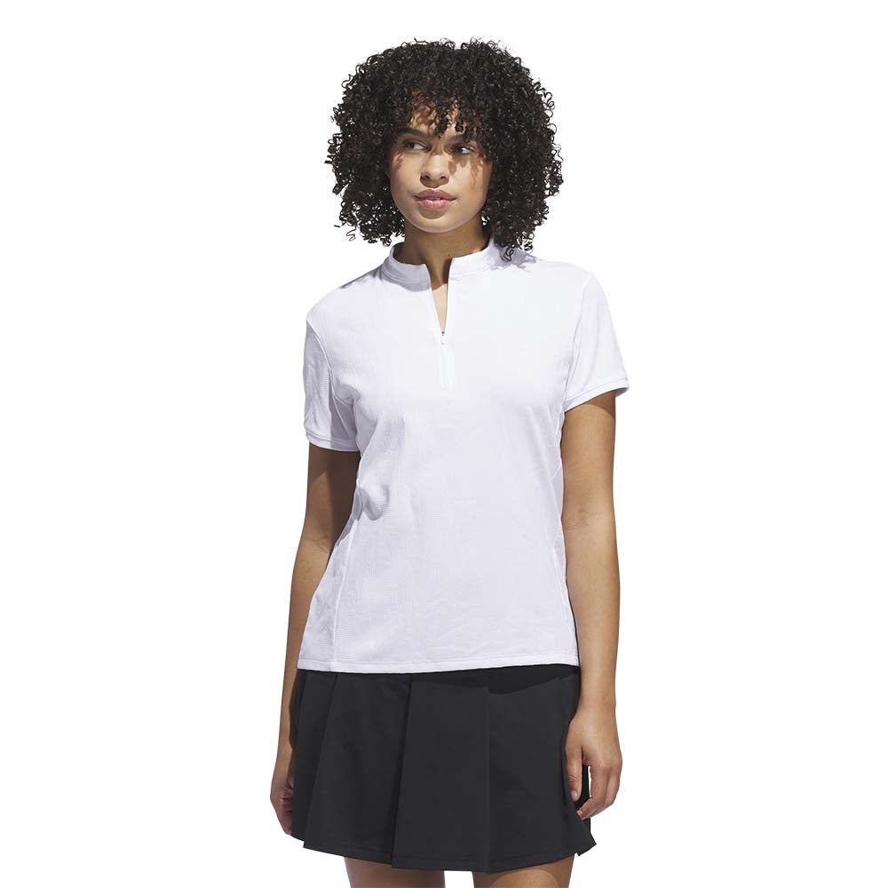 ADIDAS Go-To Jacquard Short Sleeve Women's Golf Polo Shirt