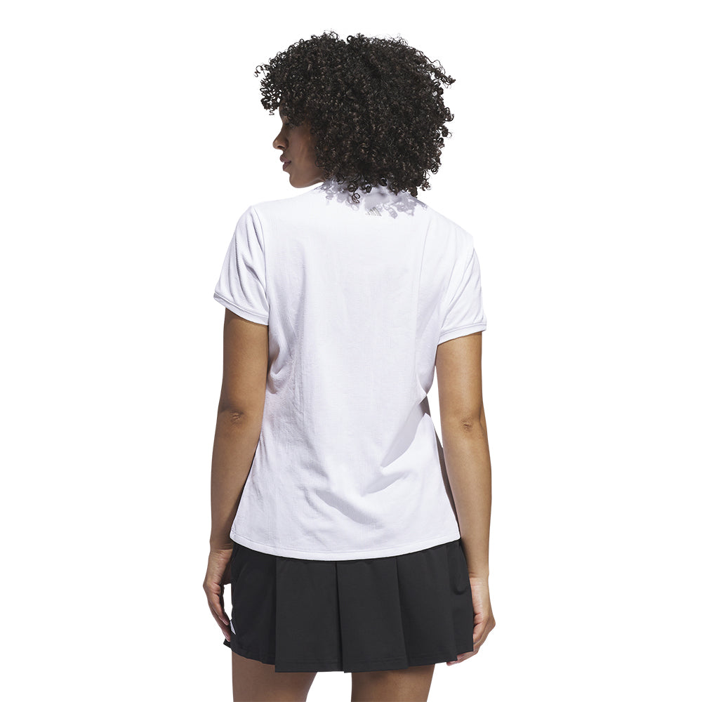 ADIDAS Go-To Jacquard Short Sleeve Women's Golf Polo Shirt