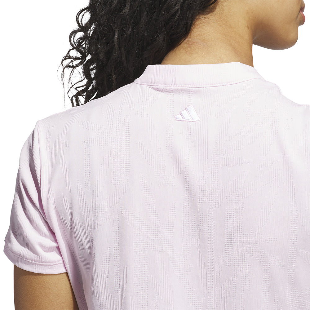 ADIDAS Go-To Jacquard Short Sleeve Women's Golf Polo Shirt