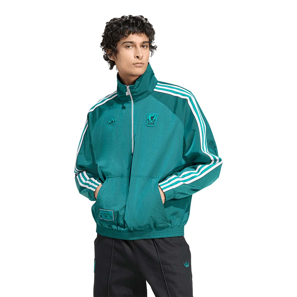 ADIDAS Liverpool FC Terrace Icons Half-Zip เสื้อแจ็คเก็ตผู้ชาย