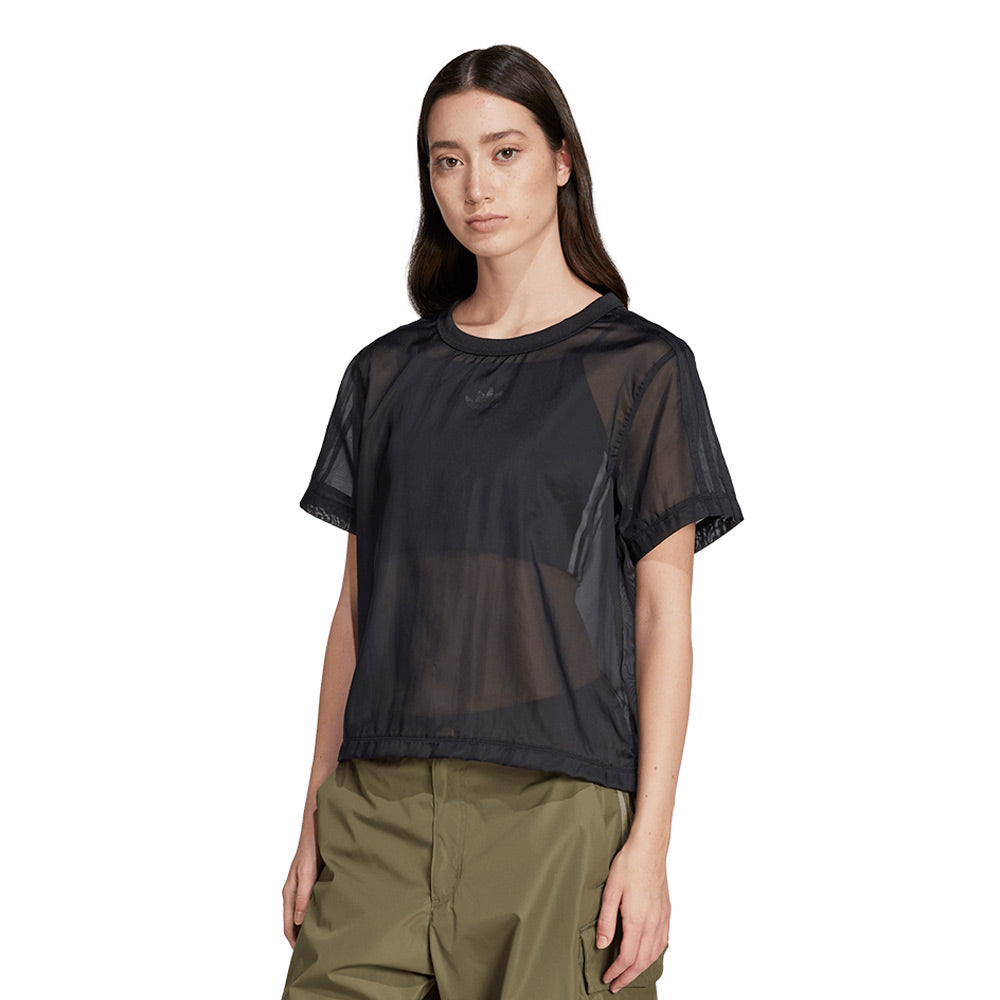 ADIDAS ORIGINALS Adicolor Sheer 3-Stripes เสื้อยืดผู้หญิง
