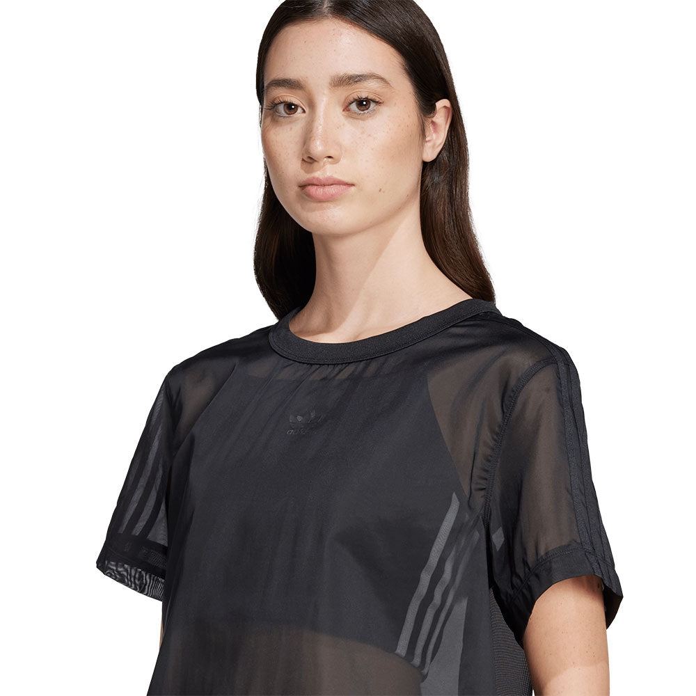 ADIDAS ORIGINALS Adicolor Sheer 3-Stripes เสื้อยืดผู้หญิง