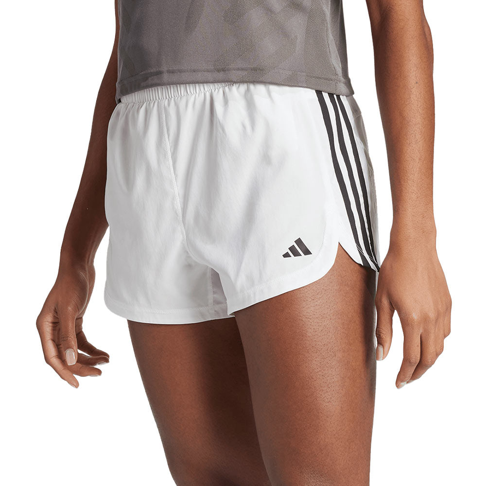 ADIDAS Pacer Training 3-Stripes Woven High-Rise กางเกงออกกำลังกายขาสั้นผู้หญิง