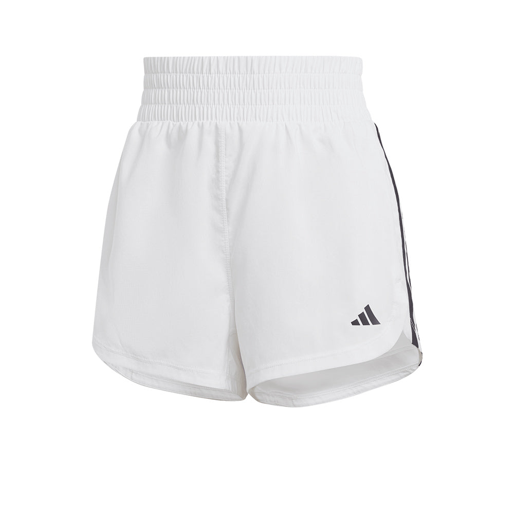 ADIDAS Pacer Training 3-Stripes Woven High-Rise กางเกงออกกำลังกายขาสั้นผู้หญิง