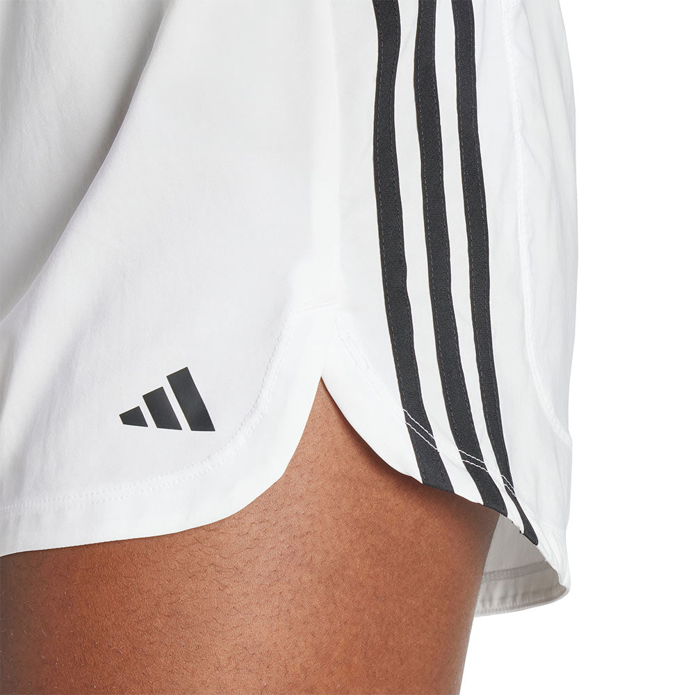 ADIDAS Pacer Training 3-Stripes Woven High-Rise กางเกงออกกำลังกายขาสั้นผู้หญิง