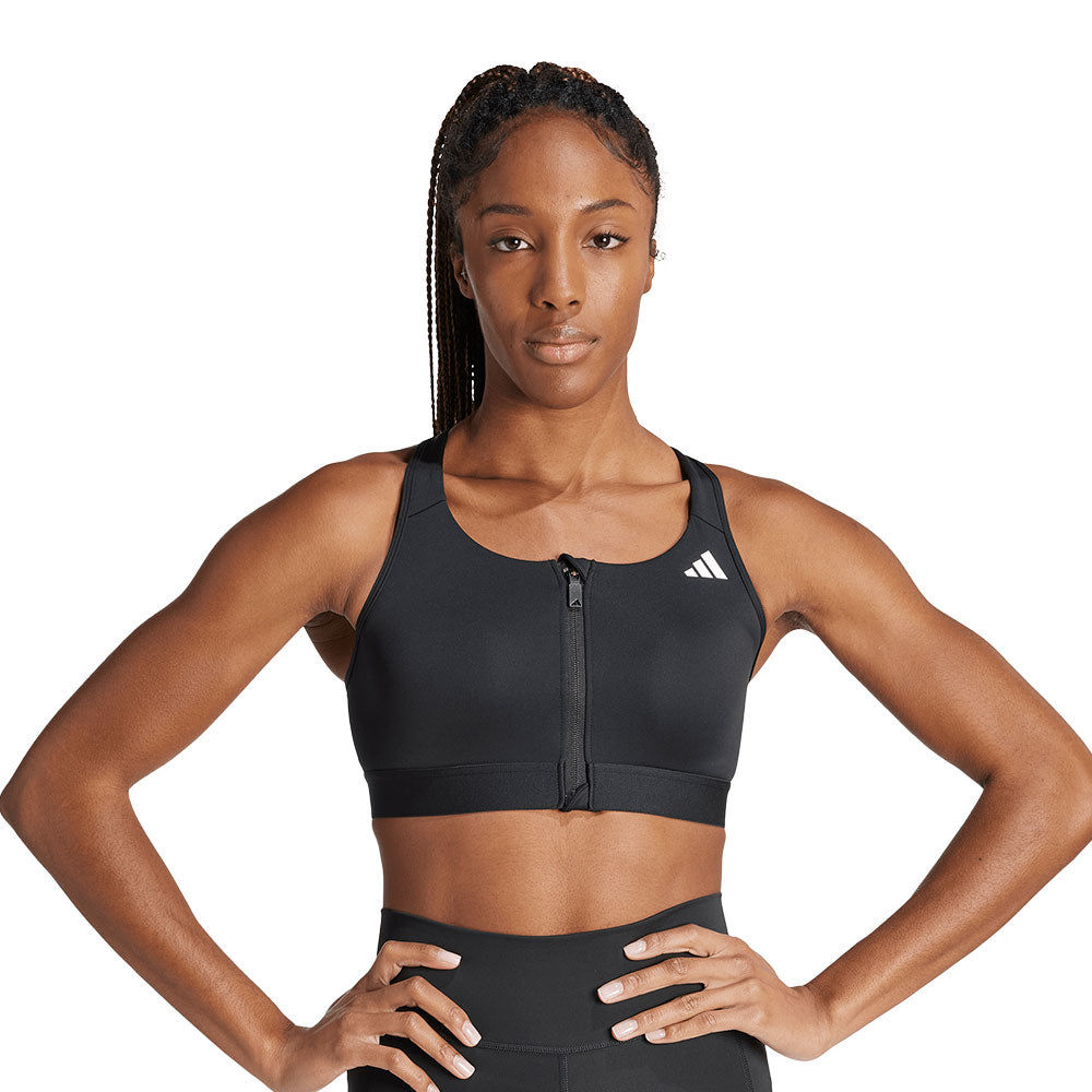 ADIDAS Powerreact Training Medium-Support Zip Bra สปอร์ตบราผู้หญิง