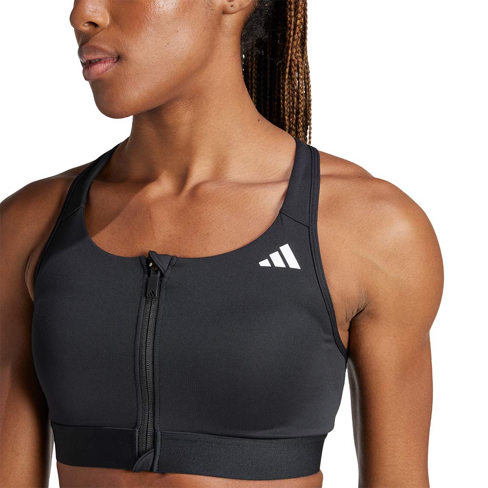 ADIDAS Powerreact Training Medium-Support Zip Bra สปอร์ตบราผู้หญิง