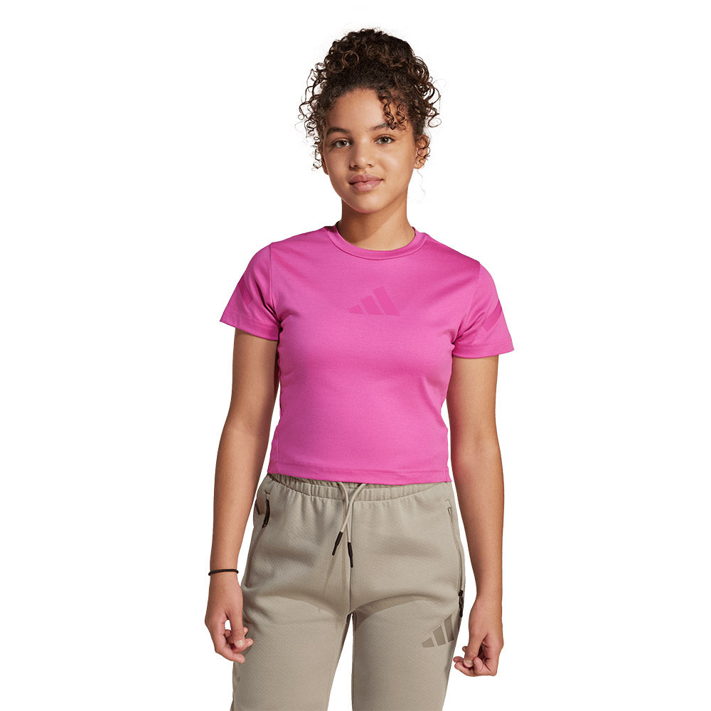 ADIDAS Z.N.E. Fitted Crop เสื้อยืดเด็กผู้หญิง