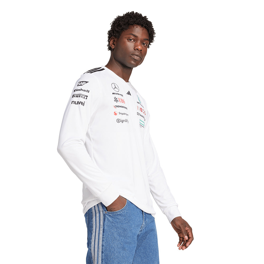 ADIDAS เสื้อแข่งรถแขนยาวผู้ชายทีม Mercedes - AMG Petronas Formula One
