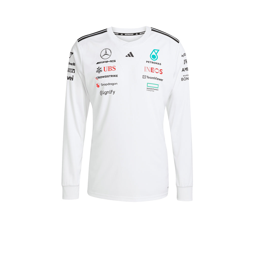 ADIDAS เสื้อแข่งรถแขนยาวผู้ชายทีม Mercedes - AMG Petronas Formula One