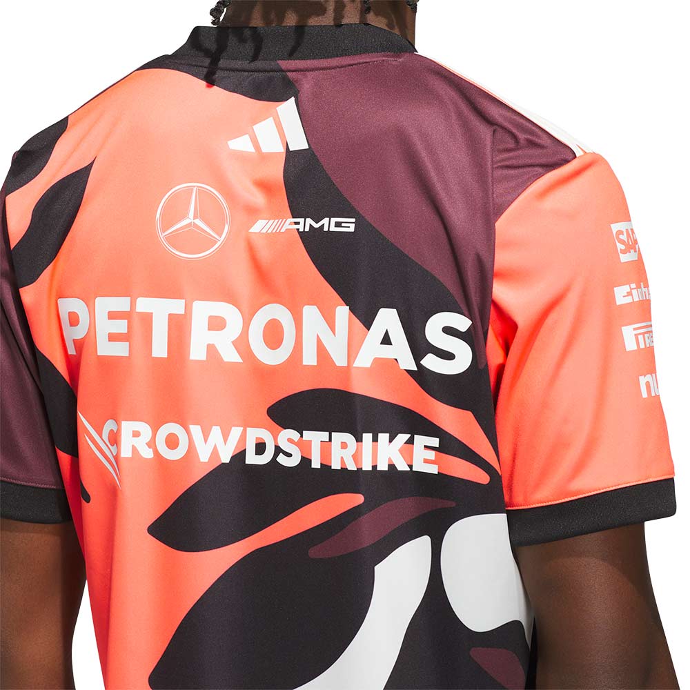 ADIDAS เสื้อแข่งรถผู้ชายทีม Mercedes - AMG Petronas Formula One Summer Pack เกรด Replica