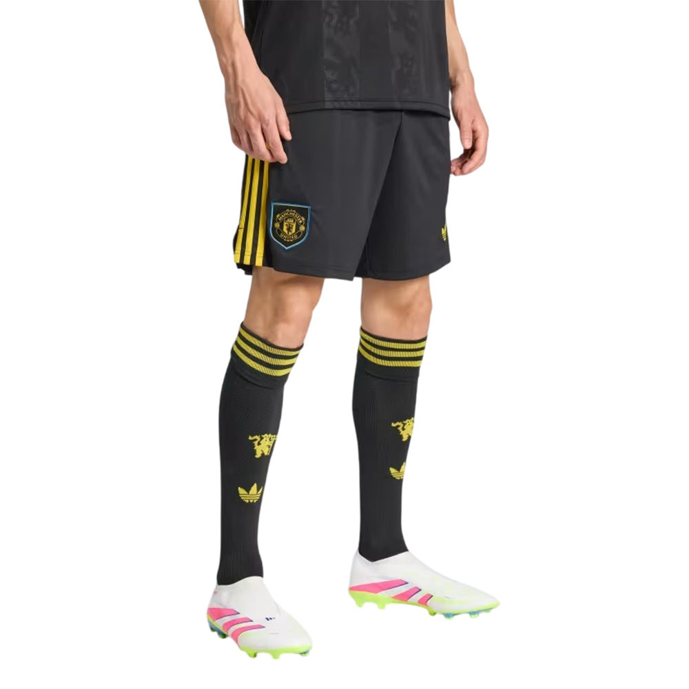 ADIDAS กางเกงฟุตบอลผู้ชายทีมแมนเชสเตอร์ ยูไนเต็ด ชุดที่สาม ฤดูกาล 2025/26