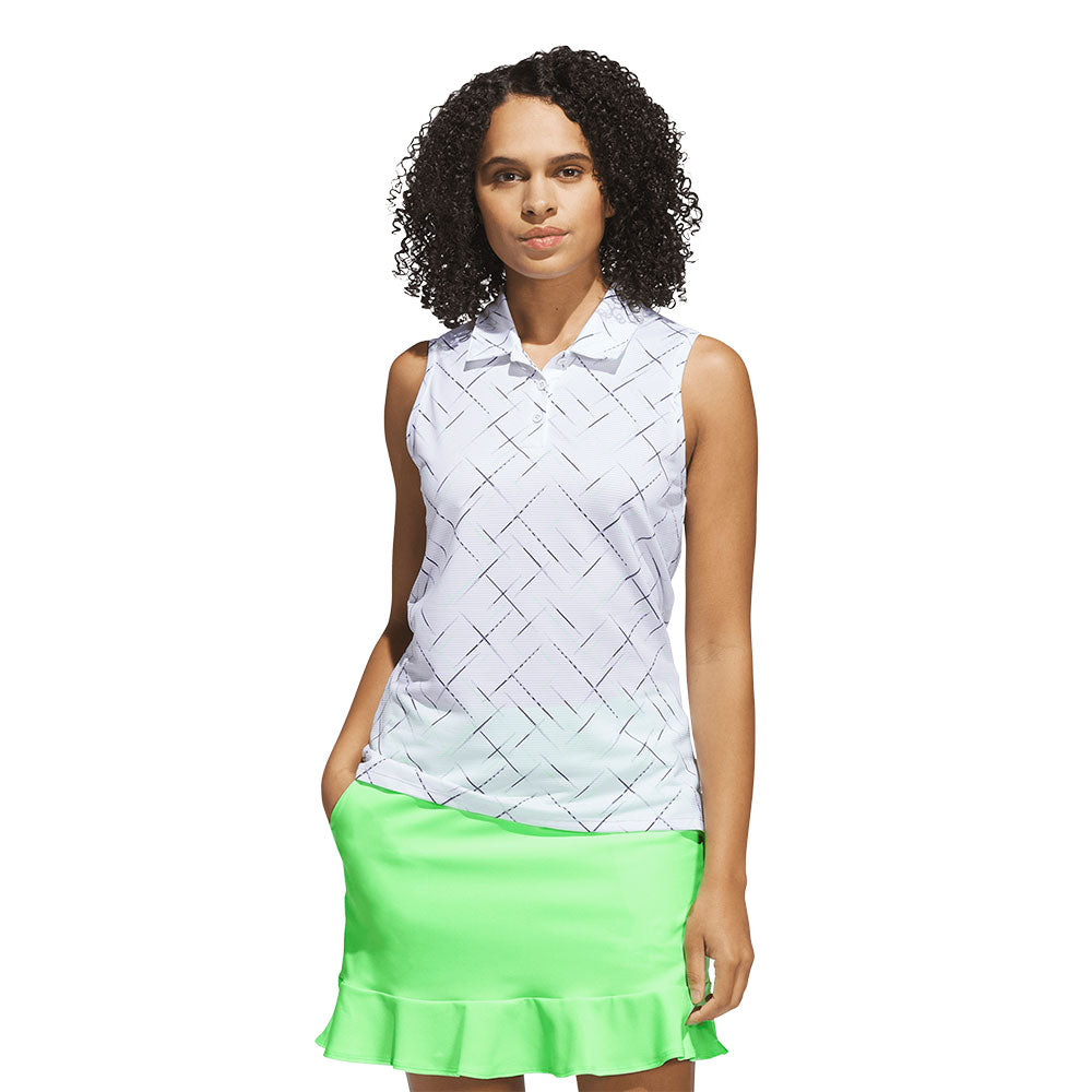 ADIDAS Ultimate365 Printed Sleeveless Women's Golf Polo Shirt