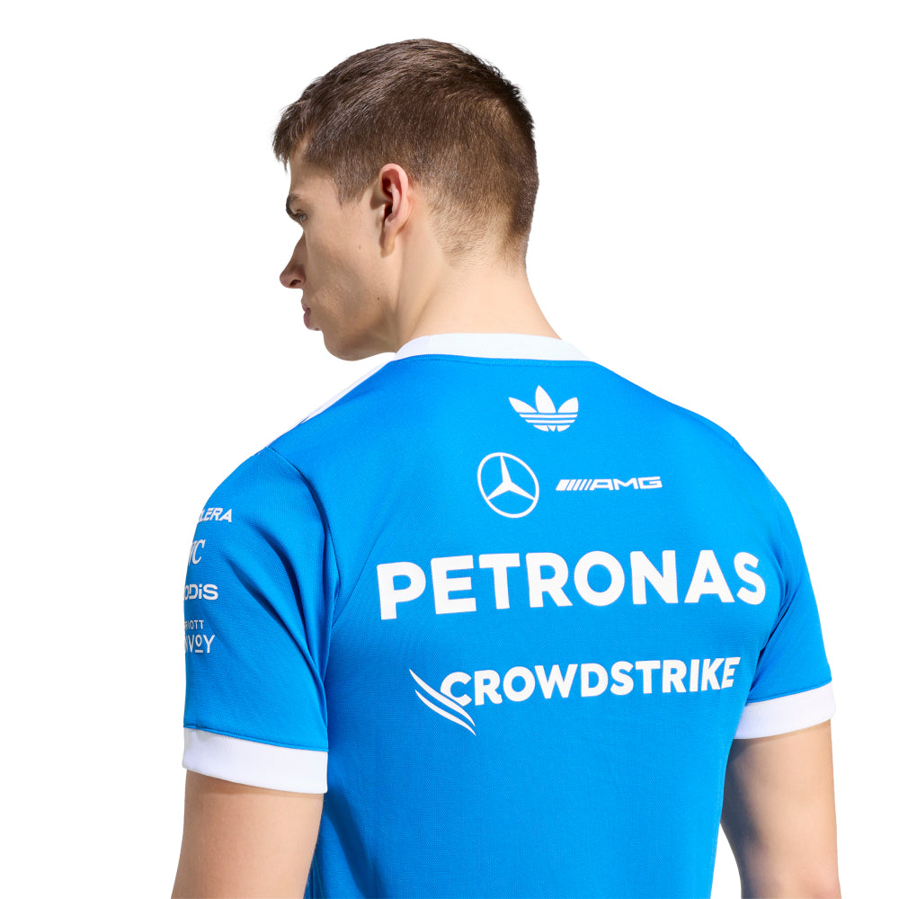 ADIDAS เสื้อแข่งรถผู้ชายทีม Mercedes - AMG Petronas Formula 1 Team Blue Wonder Supersports Thailand