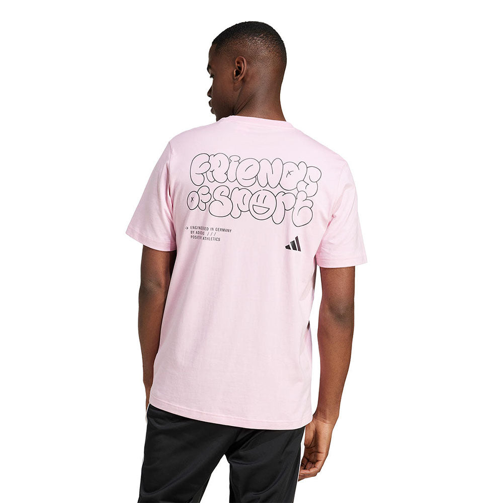 ADIDAS Lounge Verbiage Friends of Sport Graphic เสื้อยืดผู้ชาย