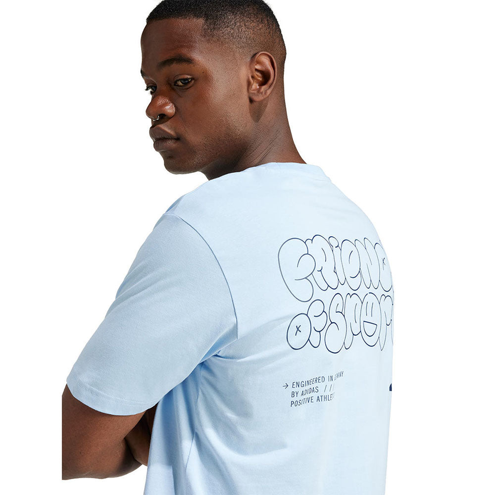 ADIDAS Lounge Verbiage Friends of Sport Graphic เสื้อยืดผู้ชาย