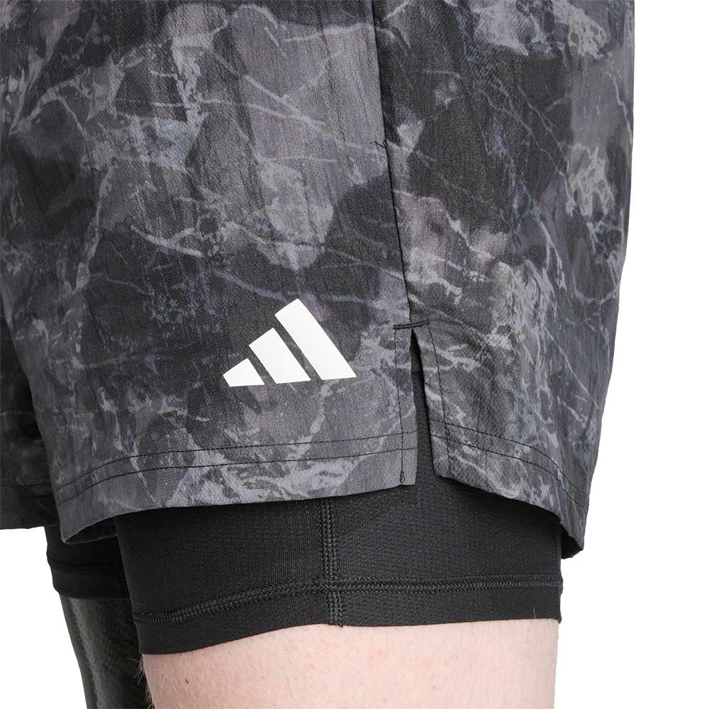 ADIDAS Own The Run Spray Dye 2-In-1 Men's Running Shorts