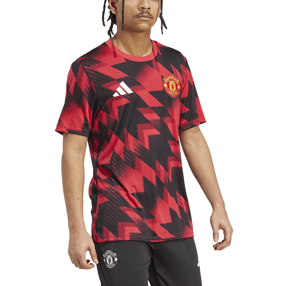 ADIDAS เสื้อแข่งผู้ชายทีมแมนเชสเตอร์ ยูไนเต็ด เกรด Pre-Match ฤดูกาล 2025/26