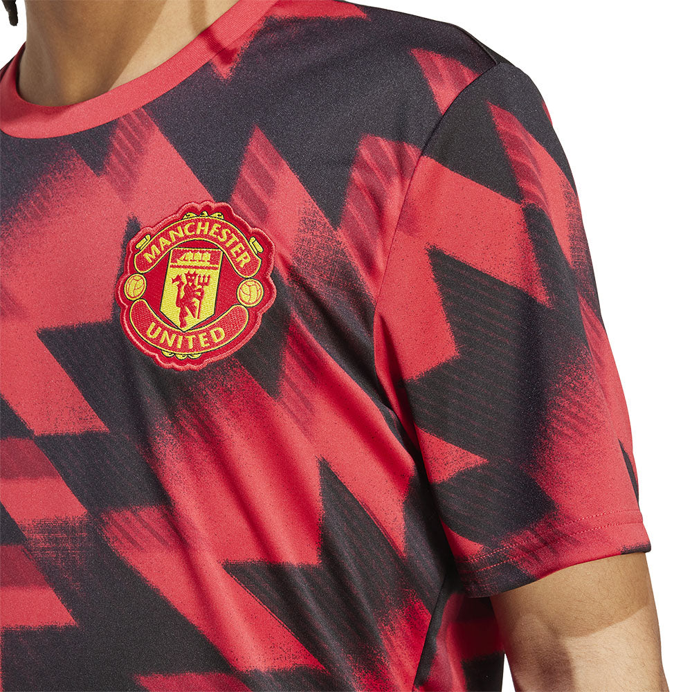 ADIDAS เสื้อแข่งผู้ชายทีมแมนเชสเตอร์ ยูไนเต็ด เกรด Pre-Match ฤดูกาล 2025/26