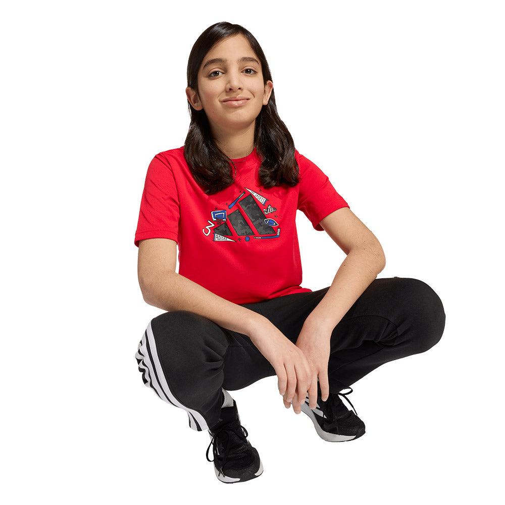ADIDAS Camo Graphic เสื้อยืดเด็ก