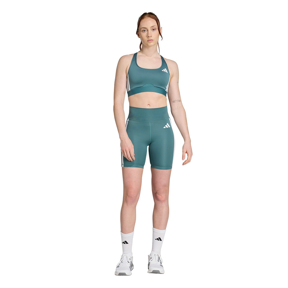ADIDAS Optime Essentials 3-Stripes กางเกงเลกกิ้งขาสั้นผู้หญิง