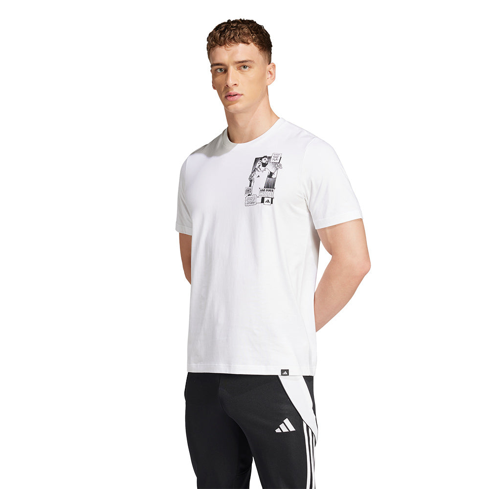 ADIDAS Messi Icon Graphic เสื้อยืดฟุตบอลผู้ชาย