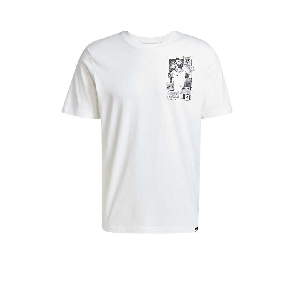 ADIDAS Messi Icon Graphic เสื้อยืดฟุตบอลผู้ชาย