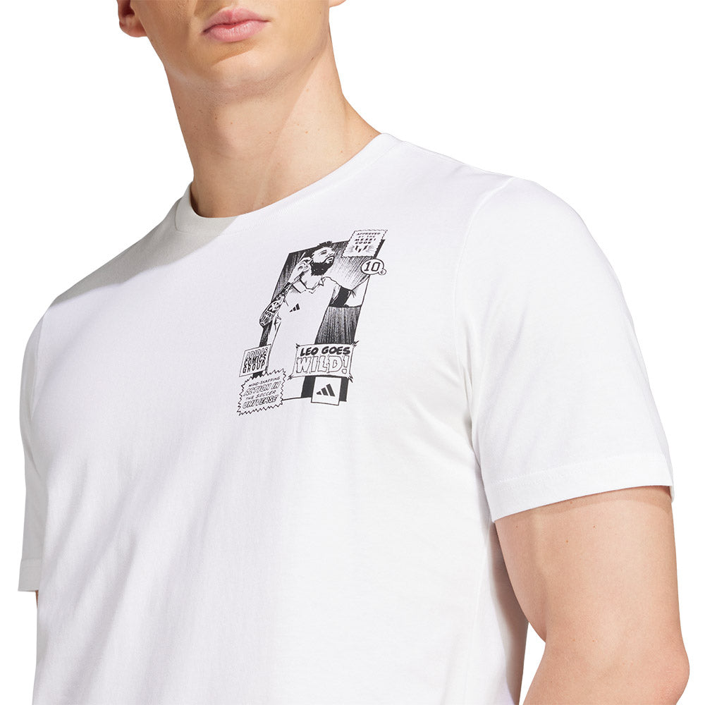 ADIDAS Messi Icon Graphic เสื้อยืดฟุตบอลผู้ชาย