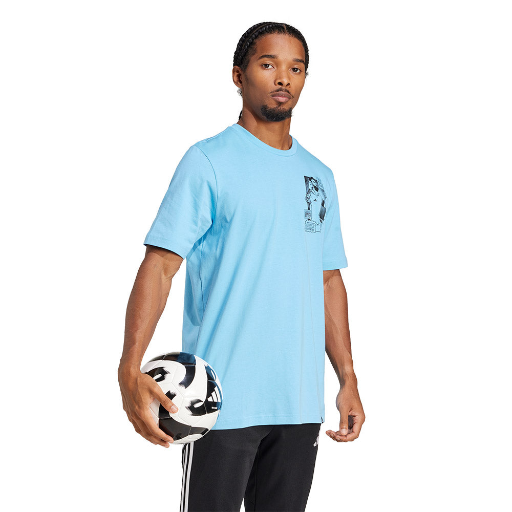 ADIDAS Messi Icon Graphic เสื้อยืดฟุตบอลผู้ชาย