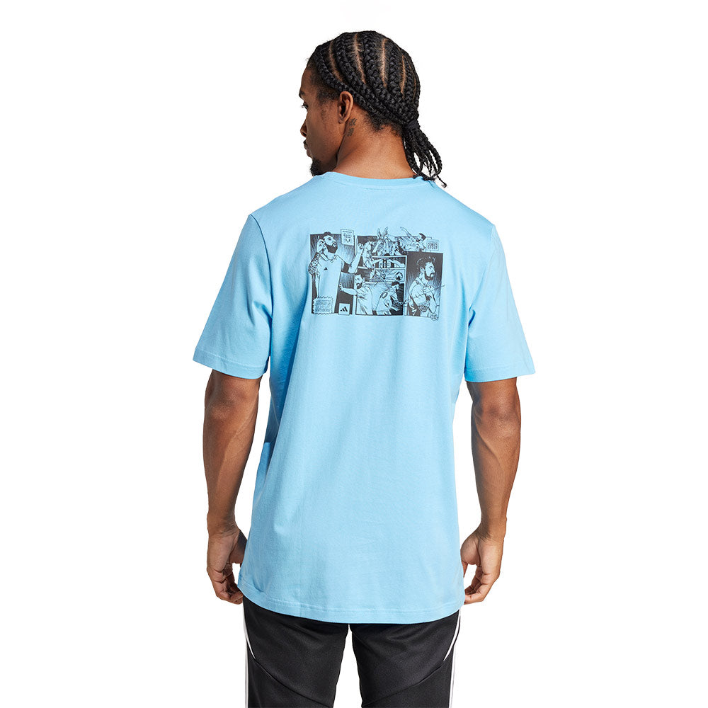 ADIDAS Messi Icon Graphic เสื้อยืดฟุตบอลผู้ชาย