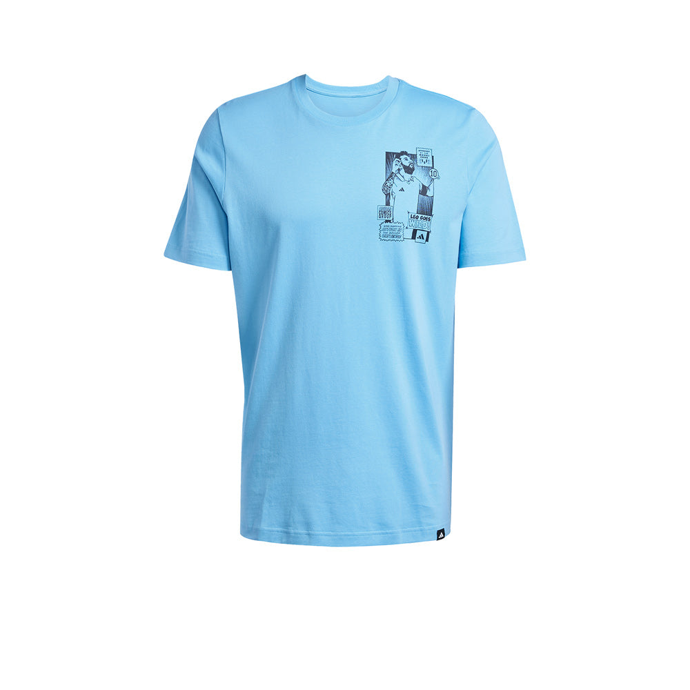 ADIDAS Messi Icon Graphic เสื้อยืดฟุตบอลผู้ชาย