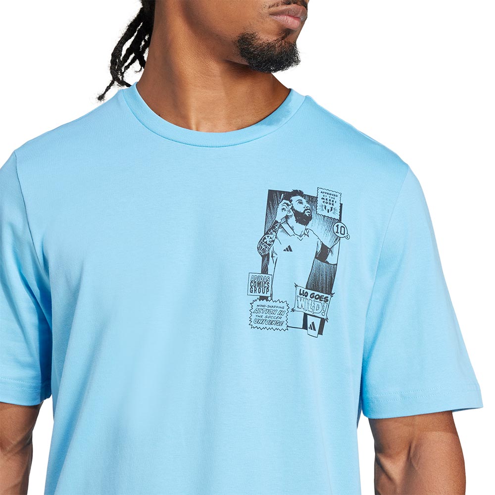 ADIDAS Messi Icon Graphic เสื้อยืดฟุตบอลผู้ชาย